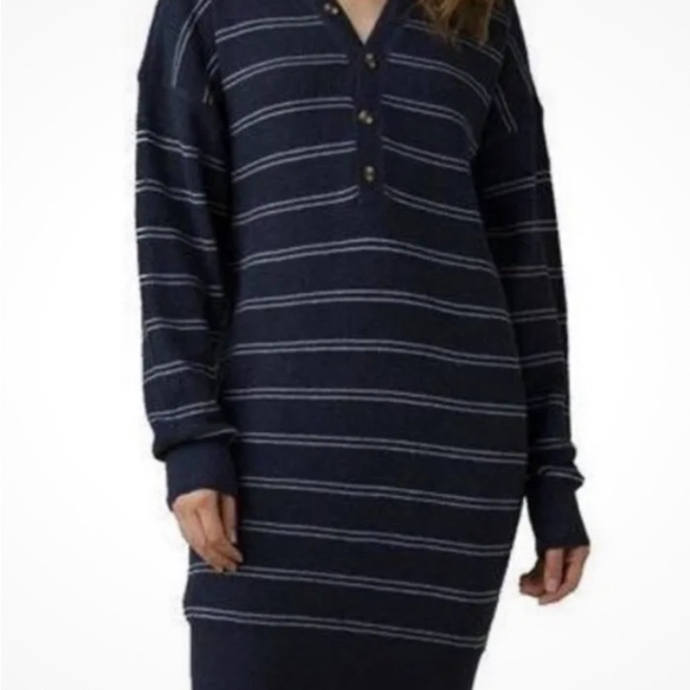 Prana Milani Nautical Stripe Henley Dress